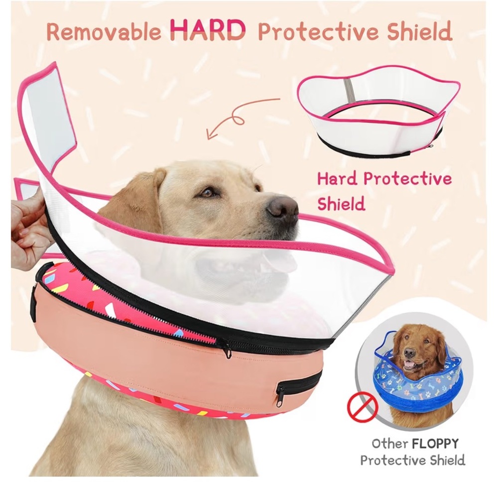 NWT Pink Inflatable Dog Recovery Collar - Picture 2 of 5